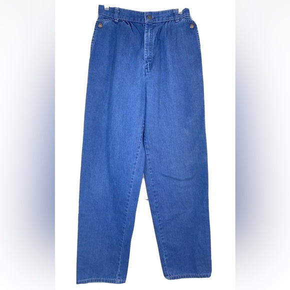 80's Vintage LEVIS womens high waisted pleated front denim blue jeans 28” Waist - Picture 1 of 12